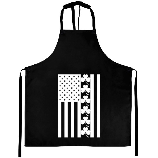 St Patricks Day American Flag Aprons