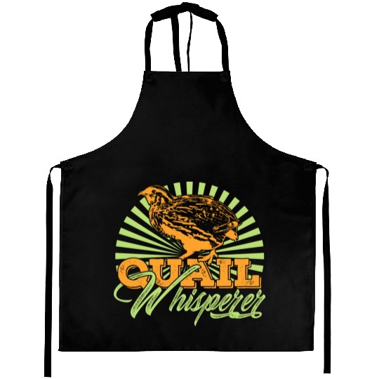 Quail Whisperer Farmer Farming Gift Aprons