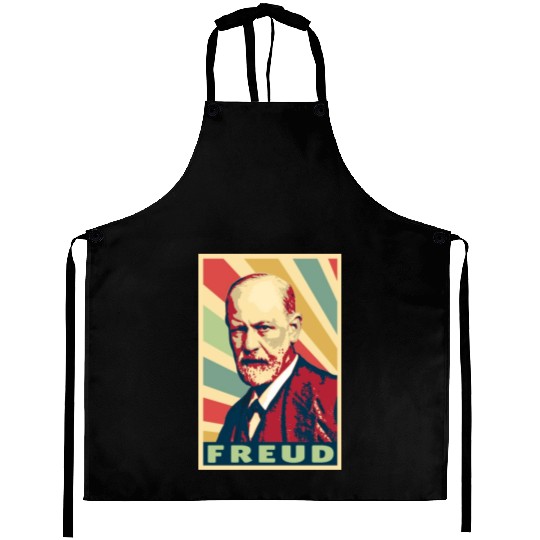 Sigmund Freud Vintage Colors Aprons