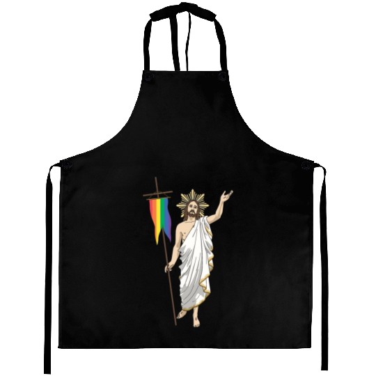 LGBT Jesus Equal Rainbow Christian Aprons