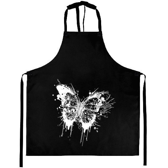 Tattoo Ink Splash Butterfly Aprons
