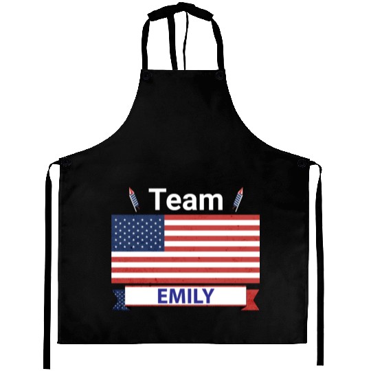 Team Emily USA American Flag Stars Aprons
