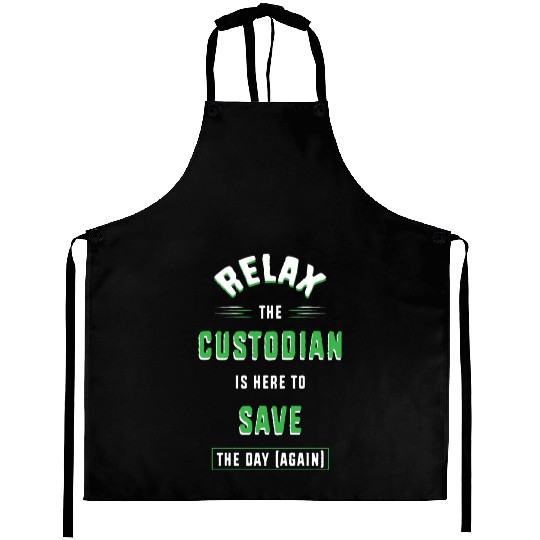 School Janitor Cleaner Funny School Custodian Aprons