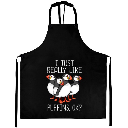 Atlantic Puffin Bird Lover Gift Women Cute Puffin Aprons