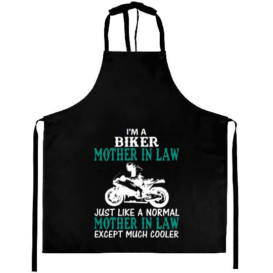 I'M A BIKER MOTHER IN LAW Aprons