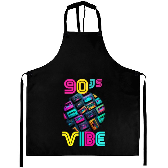 90s Vibe - I Love The 90s - Retro 90s Neon Aprons