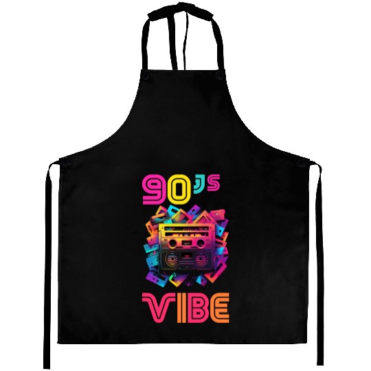 90s Vibe - I Love The 90s - Retro 90s Neon Aprons