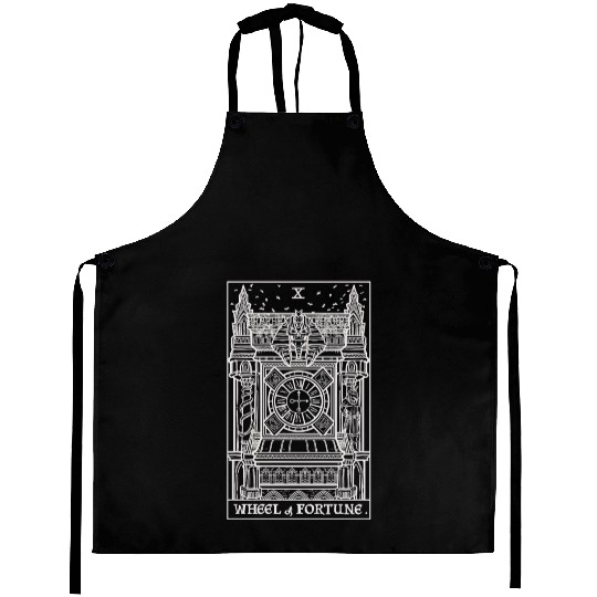 Wheel of Fortune Tarot Card Shadow Edition Aprons