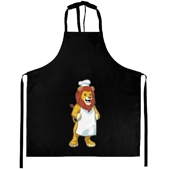 Lion As Cook With Chef Hat Cooking Apron Aprons