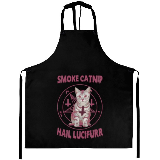 Smoke Catnip Hail Lucifurr Aprons