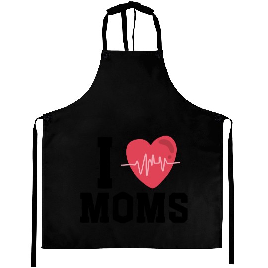 I Love Muscle Mommies Aprons