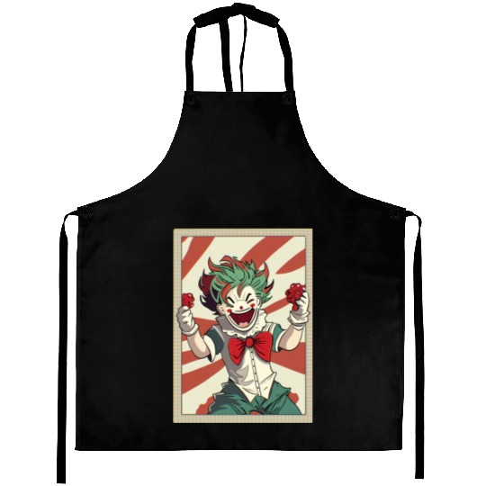 Happy joker card Aprons