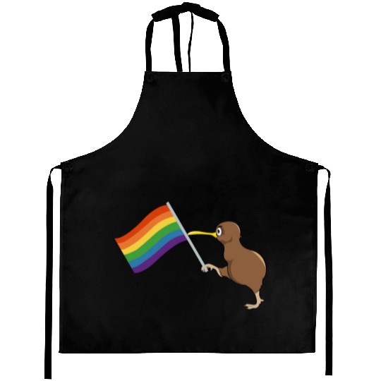 Rainbow Kiwi Pride Aprons