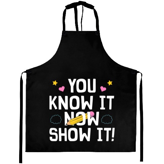Cool Teacher Testing For Men Women Test Day Math Aprons