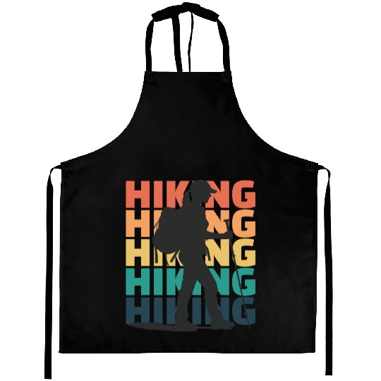 Hiking Female Hiker Retro Vintage Aprons