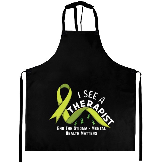 May Green End Stigma Mental Health Awareness Aprons
