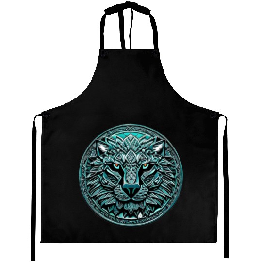 Lion Abstract Ornament Mandala | Lion Design Aprons