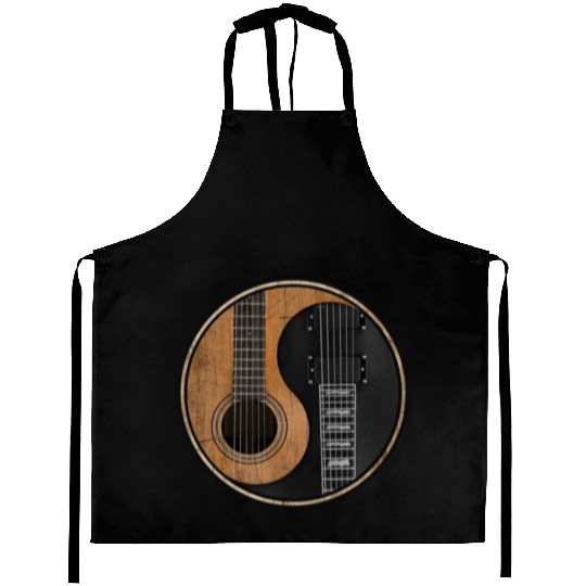 Ying Yang Guitar ArTwork Aprons