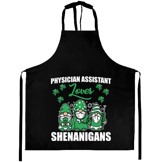 Funny Physician Assistant Loves St. Patricks Day Aprons