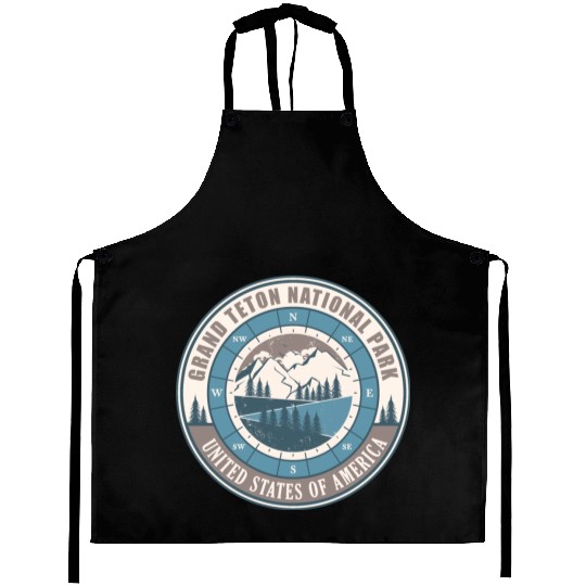 Grand Teton National Park US Vintage Hiking Aprons