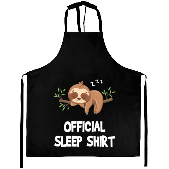Official Sleep Aprons Cute Funny Sloth Napping