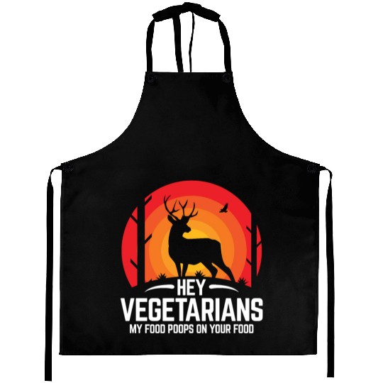 Hey Vegetarians Hungting Deer Aprons