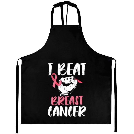I Beat Breast Cancer Survivor Breast Cancer Aprons
