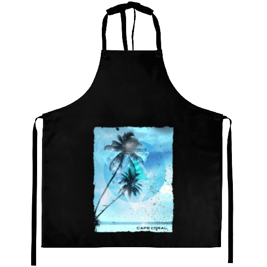 Artistic Cape Coral Florida Palm Tree Vacation Aprons
