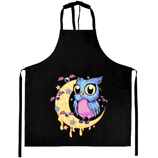 Pastel Goth Owl Aprons