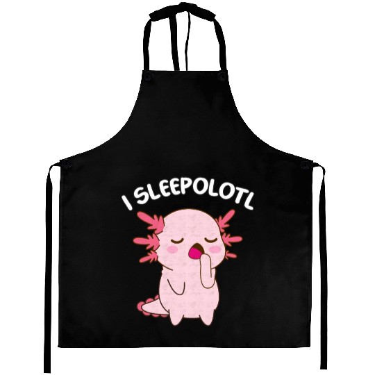 I Sleepolotl Axolotl Kawaii Animal For Sleep Lover Aprons