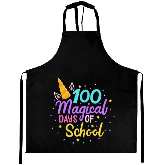 100 Days Of School Unicorn Teacher Student Aprons