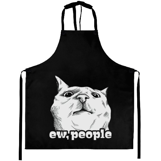 Funny Cat Ew People Aprons