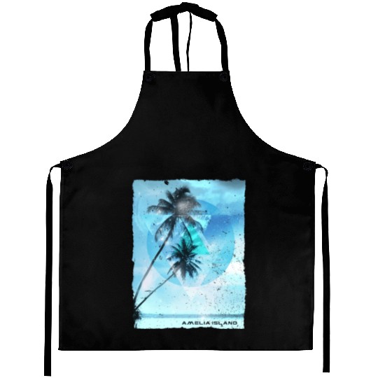 Artistic Amelia Island Florida Palm Tree Vacation Aprons