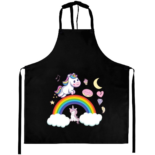 unicorn rainbow Aprons