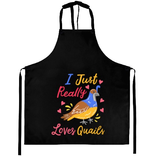 Quail Quail Lover Quail Owner Aprons