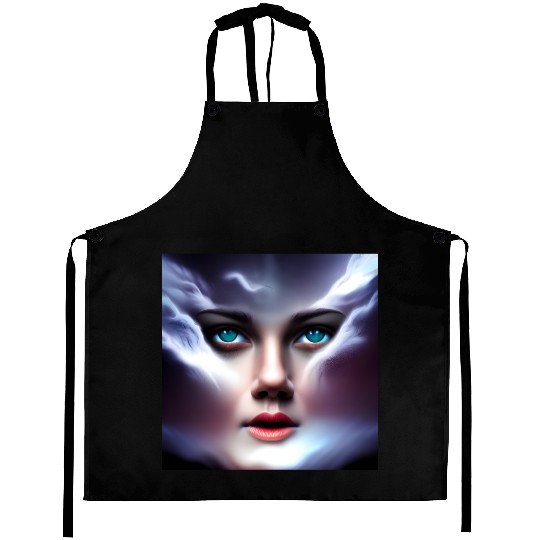 Face in the storm Aprons