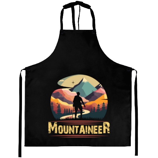 Mountaineer Mountains climbing Hiker Wanderlust Aprons
