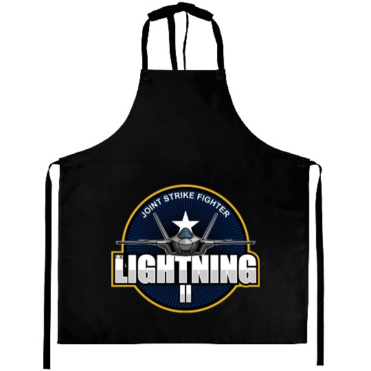 F35 Lightning 2 Patch Small logo red Aprons