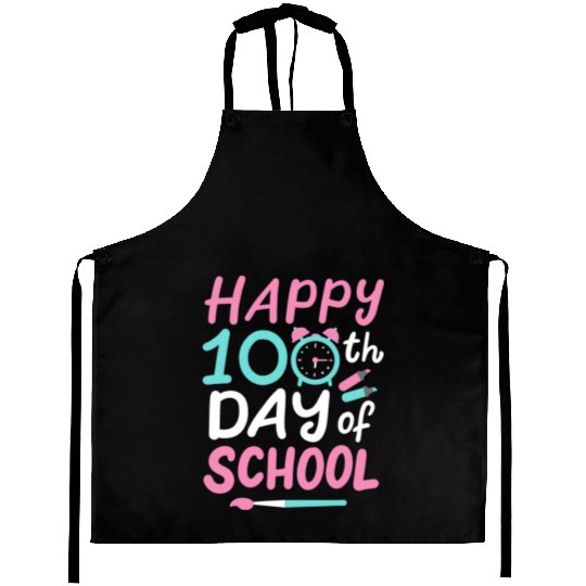 100th Day Of School Teacher Student Aprons