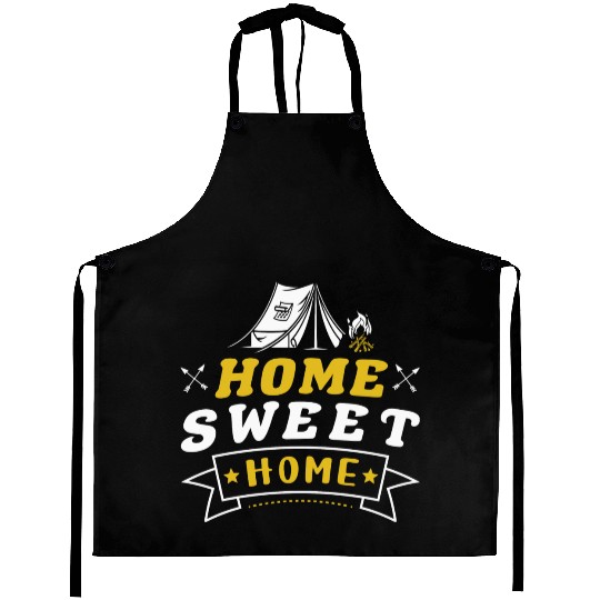 Camping Camper Tent Home Sweet Home Aprons