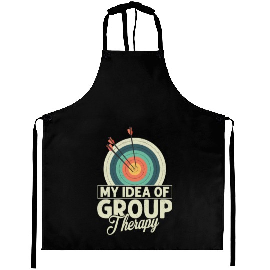 My Idea Of Group Therapy Archery Target Bow & Arro Aprons
