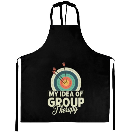 My Idea Of Group Therapy Archery Target Bow & Arro Aprons