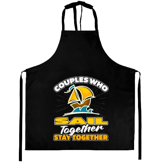 Sailing Sailor Couple Aprons