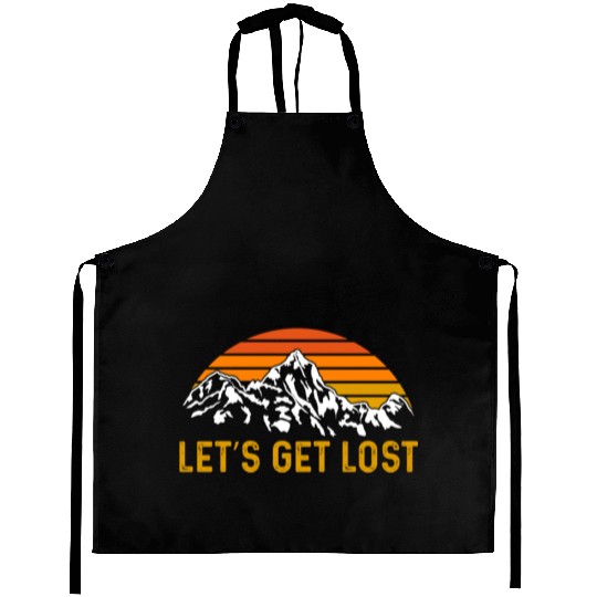 Let us get Lost Wanderlust funny Hiking Aprons