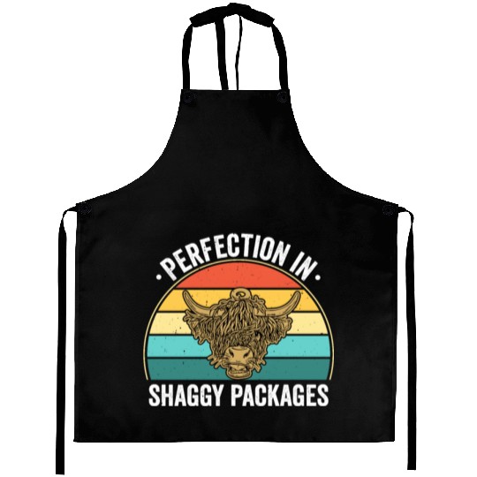 Perfection In Shaggy Packages Highland Cow Aprons