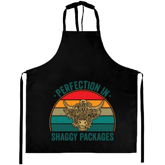 Perfection In Shaggy Packages Highland Cow Aprons