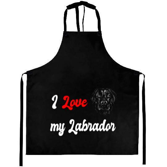 I love my Labrador dog Aprons