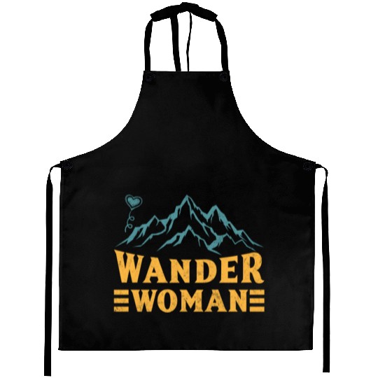 Wanderwoman Mountaineer Wanderlust Hiker Aprons
