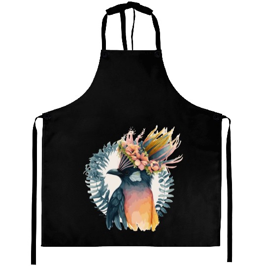 Cute Bird Of Paradise Bird Flower Crown Pet Birds Aprons
