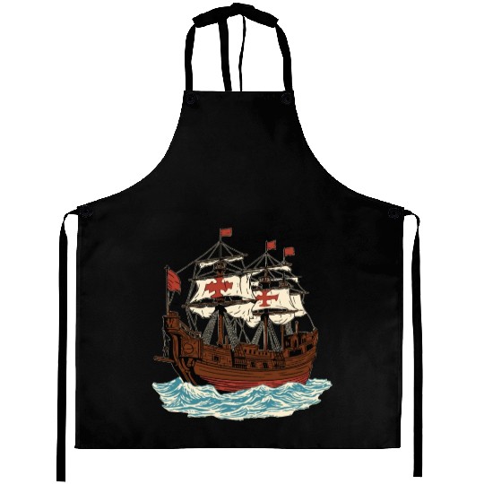 Columbus Day 1492 Ship Aprons